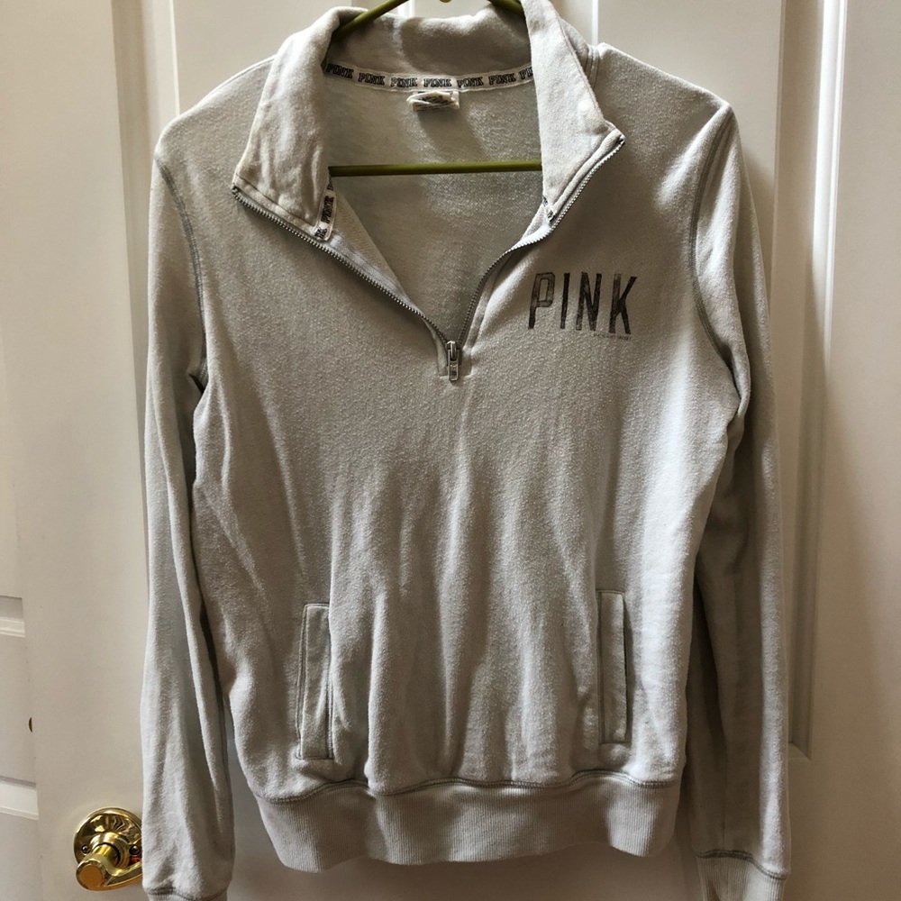 VictoriaSecretPINK quarter-zip tunic w/ pocket